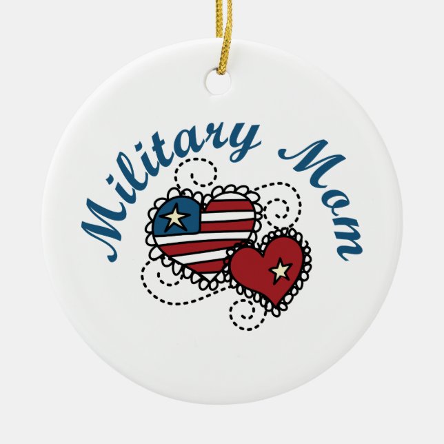 Military Mum Ceramic Ornament (Front)