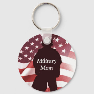Military Mum Patriotic Pride Key Ring