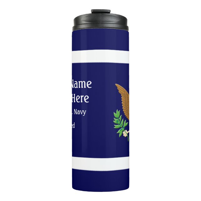 Military Navy Defence emblem personalise Thermal T Thermal Tumbler (Front)