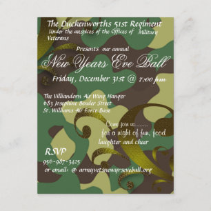 Military New Years Eve Ball Invitation