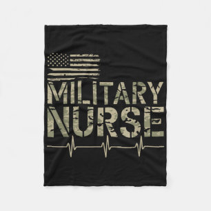 Military Nurse, American Veteran Va Nursing Corp Fleece Blanket