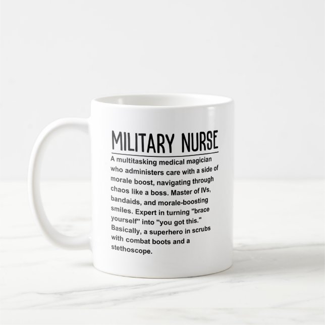 Military Nurse Coffee Mug (Left)