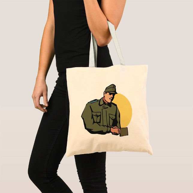 Military Officer Retro Army Soldier  Tote Bag (Creator Uploaded)