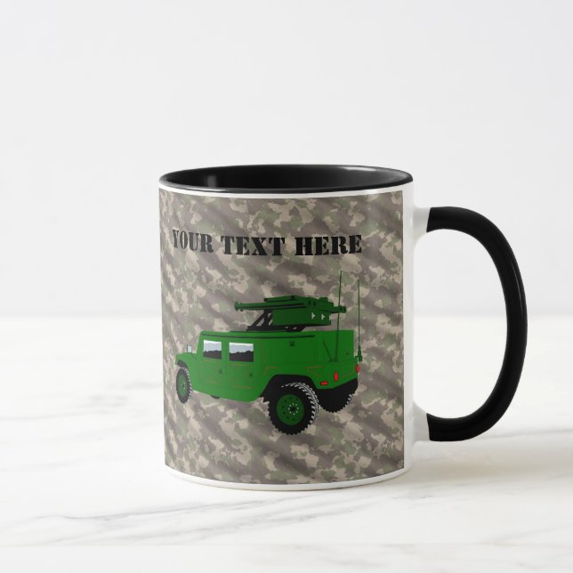 Military Offroad Truck Tow Missile Launcher Mug (Right)