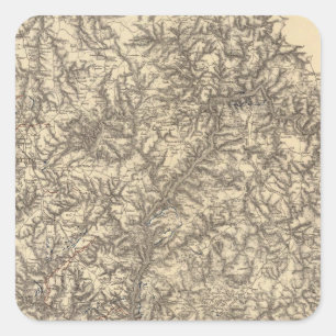 Military Operations of the Atlanta Campaign 2 Square Sticker