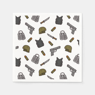 Military Paper Napkins, Army Camouflage Party Napkin