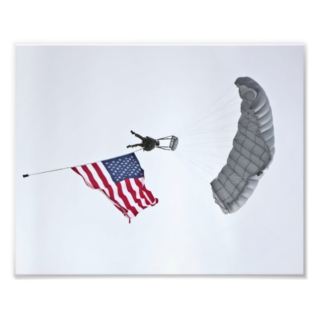 Military Parachute Guy Photo Print (Front)