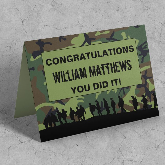 Military Passing Out Congratulations Thank You Card (Creator Uploaded)