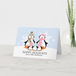 Military Penguin Family Christmas Holiday Card
