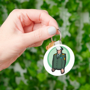 Military Person Key Ring