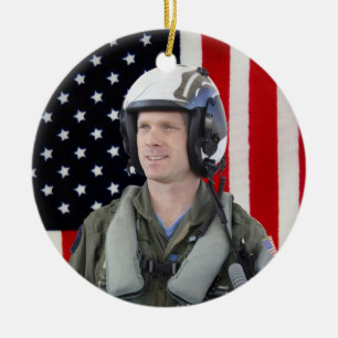 Military Photo Ceramic Ornament