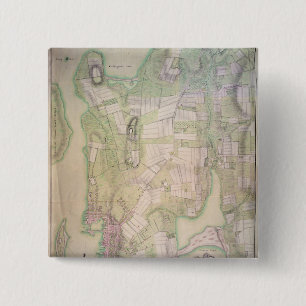 Military plan of Newport, 1777 15 Cm Square Badge