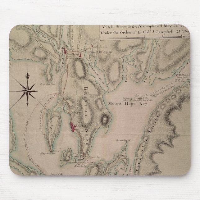 Military plan of the North Part of Rhode Mouse Pad (Front)