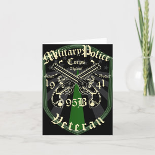 Military Police 95 Bravo Veteran  Card