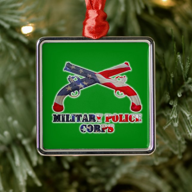 Military Police Corps Christmas  Metal Ornament (Tree)