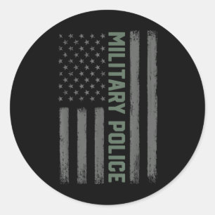 Military Police Shirt American Flag _ Proud Usa Ve Classic Round Sticker
