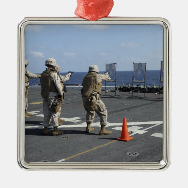 Military policemen train with the Berretta M9 Metal Ornament (Front)