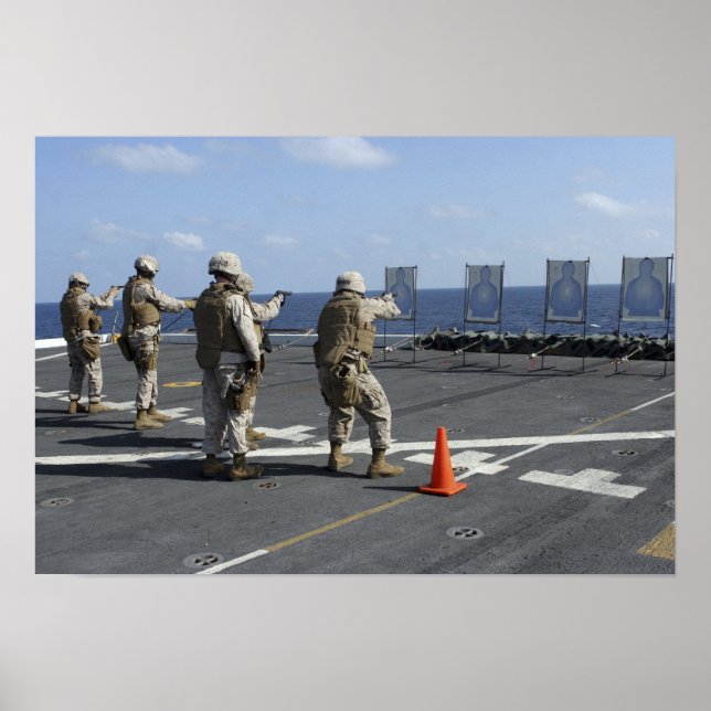 Military policemen train with the Berretta M9 Poster (Front)