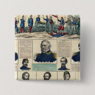 Military Portraits 15 Cm Square Badge