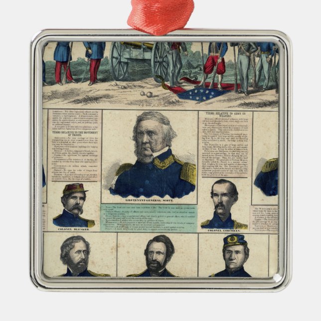 Military Portraits Metal Ornament (Front)