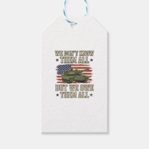 Military Remembrance Tank Patriotic Shirt Design_1 Gift Tags