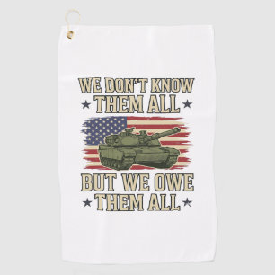 Military Remembrance Tank Patriotic Shirt Design_1 Golf Towel