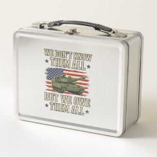 Military Remembrance Tank Patriotic Shirt Design_1 Metal Lunch Box