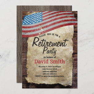 Military Retirement, Army,  retirement party Invit Invitation
