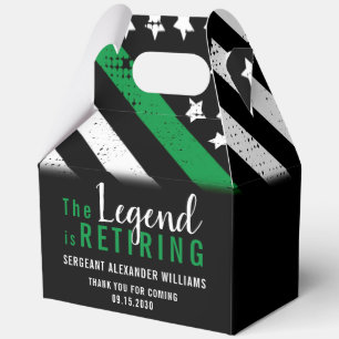 Military Retirement Party Army Thin Green Line Favour Box