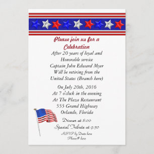 Military retirement party Invitation