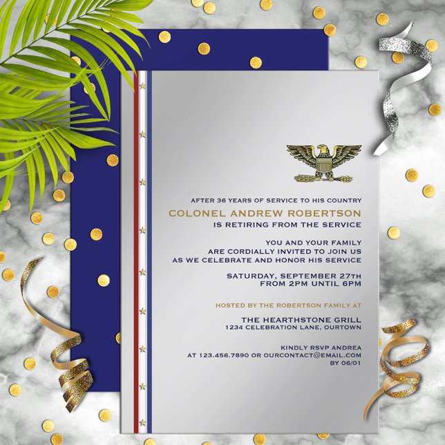 Military Retirement Party Invitation (Creator Uploaded)