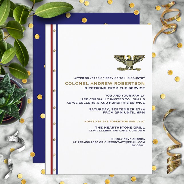 Military Retirement Party Invitation (Creator Uploaded)
