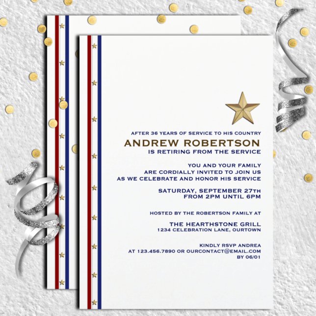 Military Retirement Party Invitation (Creator Uploaded)