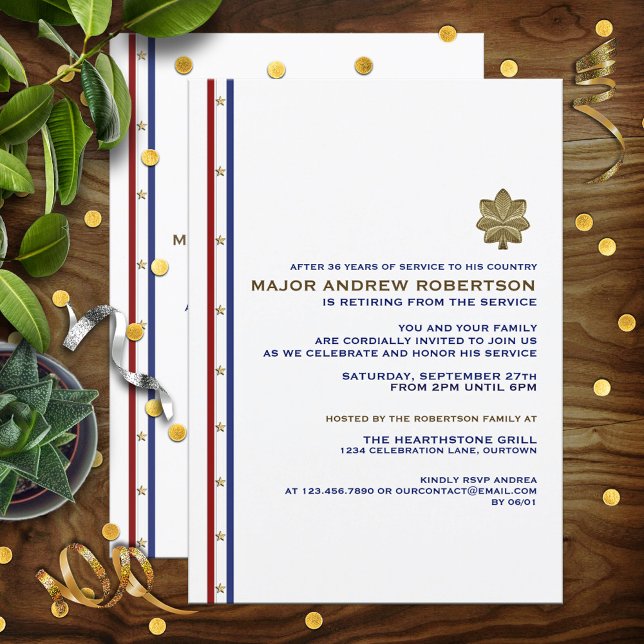 Military Retirement Party Invitation (Creator Uploaded)