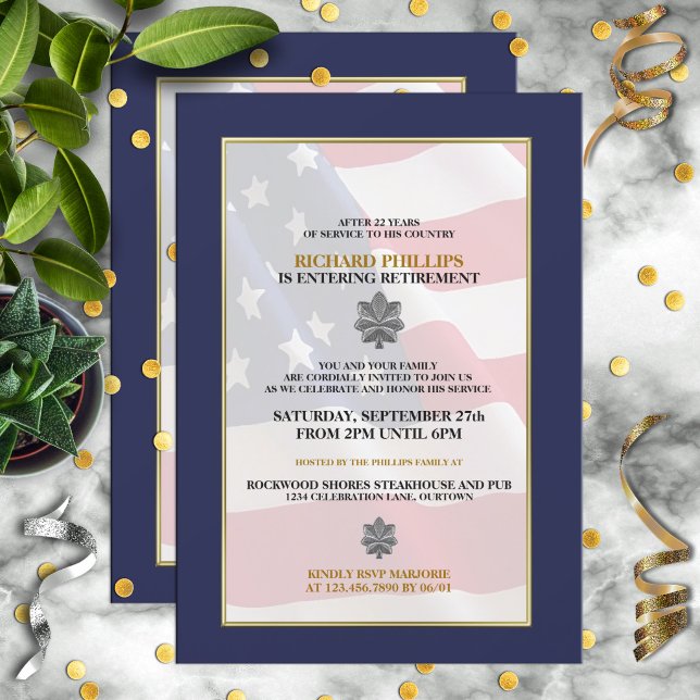Military Retirement Party Invitations (Creator Uploaded)