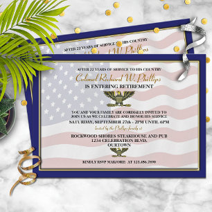 Military Retirement Party Invitations
