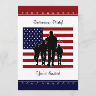 Military Retirement Party Personalised Invitation
