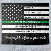 Military Retirement Personalised Thin Green Line