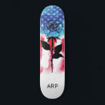 *~* Military ROSE Red White Blue Flag Skateboard<br><div class="desc">*Energetically Enhanced / imbues LONG STEM ROSE silhouette on American Flag * Patriotic American Flag with q LONG STEM ROSE silhouette . . This design features the USA Flag American Flag also known as Old Glory and Stars and Stripes. This Watercolor American Flag design includes the colours Red White Blue...</div>