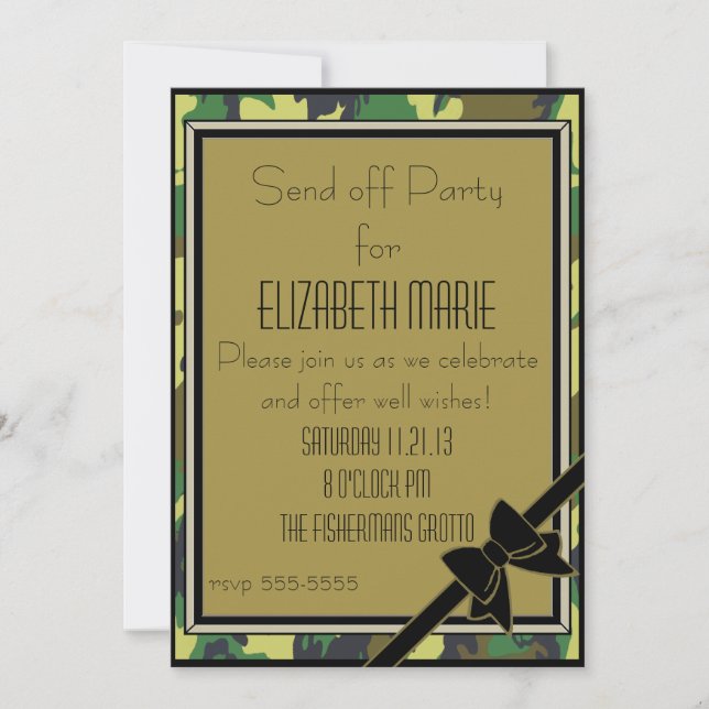 Military Send Off Party Invitation (Front)