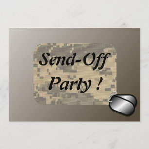 Military Send Off Party Revised Custom Invitation