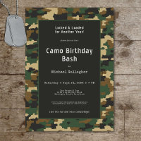 Military Soldier Camouflage Birthday