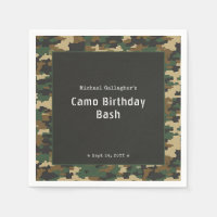Military Soldier Camouflage Birthday