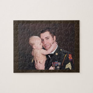 Military Soldier Custom Personalised Jigsaw Puzzle