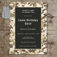 Military Soldier Sand Digital Camouflage Birthday