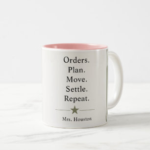 Military Spouse Life Funny Two-Tone Coffee Mug