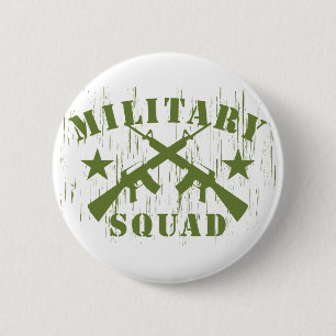 Military Squad M16 - Green 6 Cm Round Badge