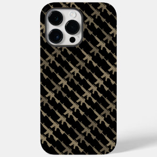 Military Style Gun Camouflage GI Rifle Black Sepia Case-Mate iPhone 14 Pro Max Case