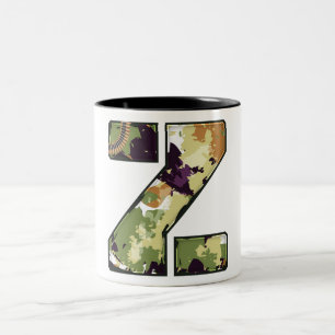 Military Style Letter Of Z  Two-Tone Coffee Mug