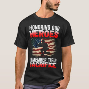 Military Support Honoring Our Heroes Veteran 4th J T-Shirt